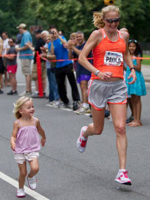 Paula Radcliffe - World Record Holder in the Marathon - and mom